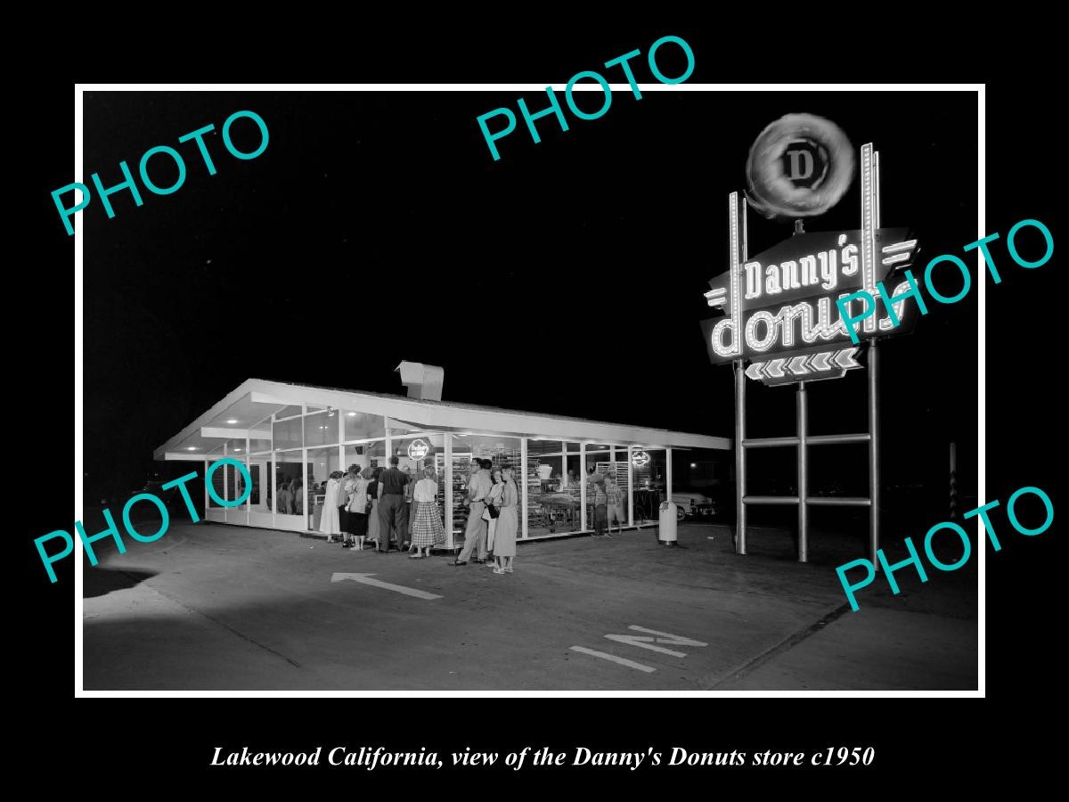 Lakewood California Danny Donuts Store c1950 Old Large Historic Photo