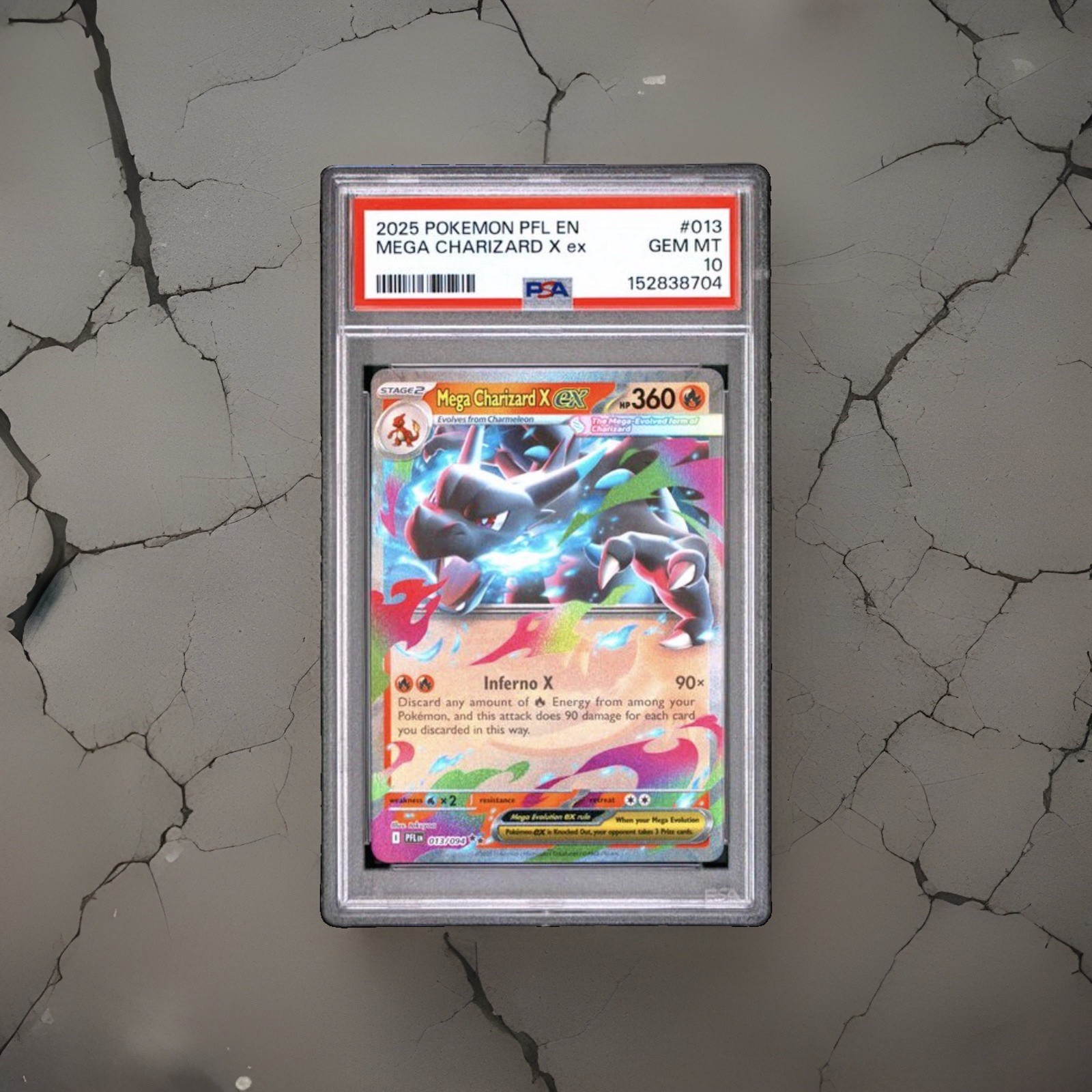 Mega Charizard X EX 013/094 PSA 10 Holo English Double Rare