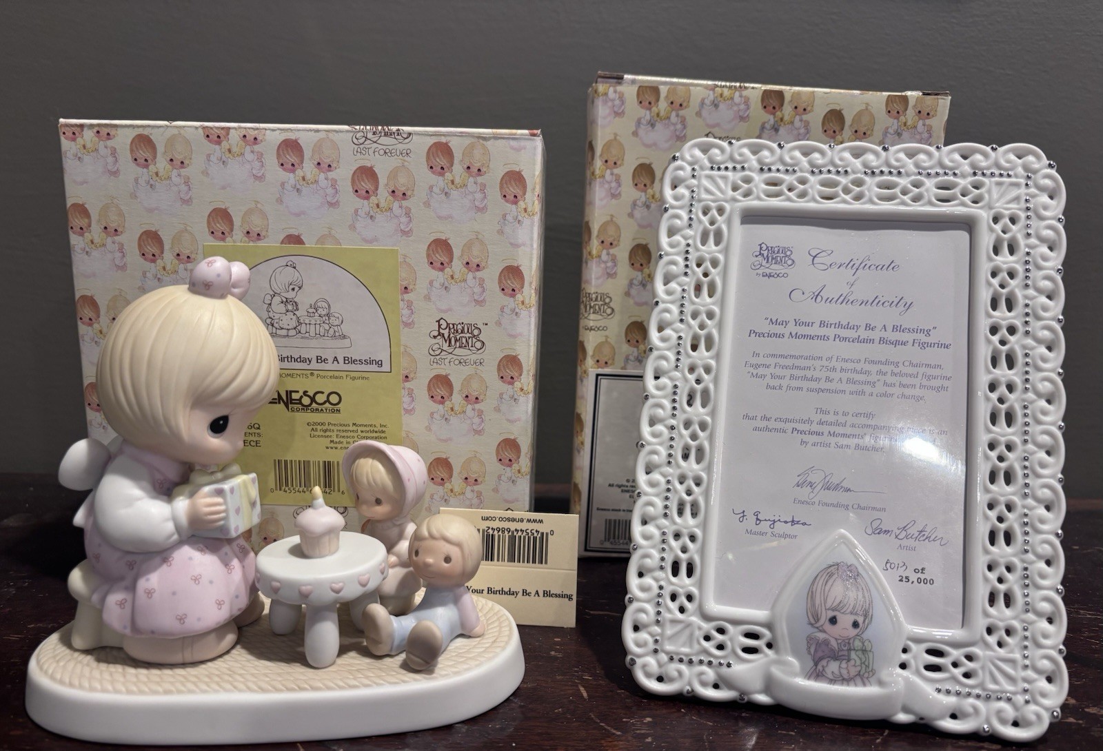 Precious Moments E2826Q Birthday Blessing LE 5013/25000 COA Frame NEW Box