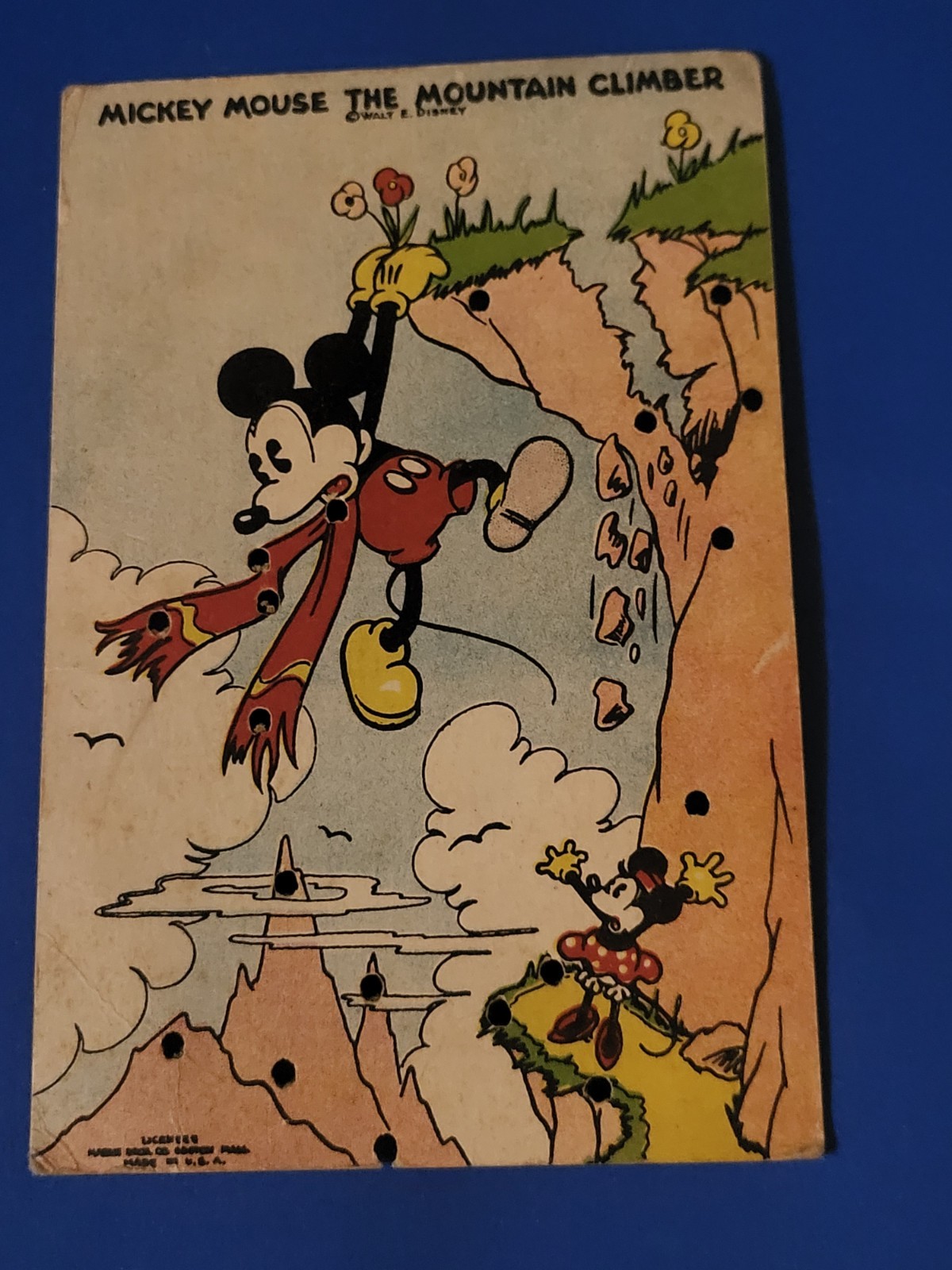 SCARCE 1930's MICKEY/MINNIE MARKS BROS SEWING CARD