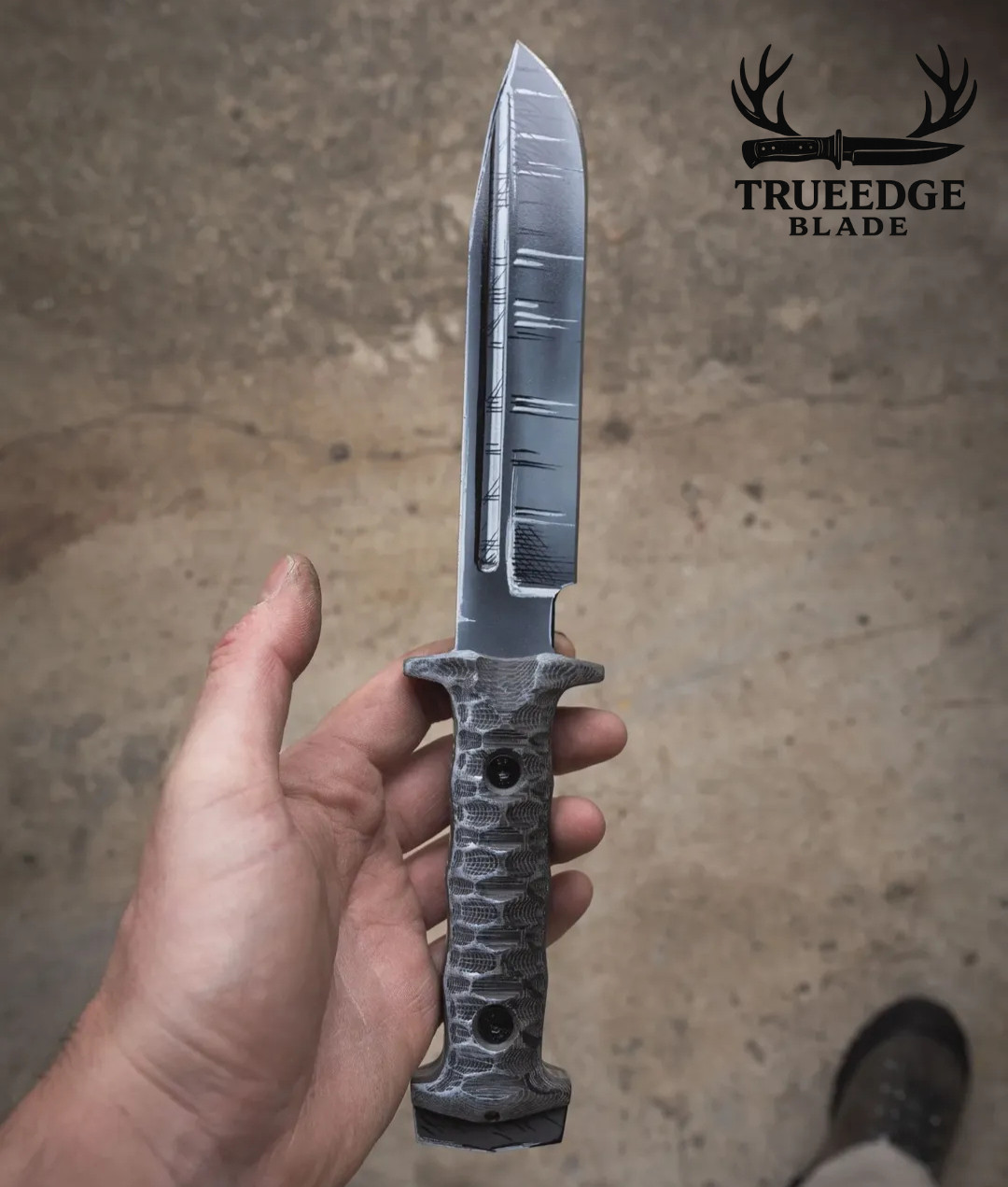 CustomHandForged Comix Color Knife – D2 Steel, Micarta Handle, Gift For Him,Dad.