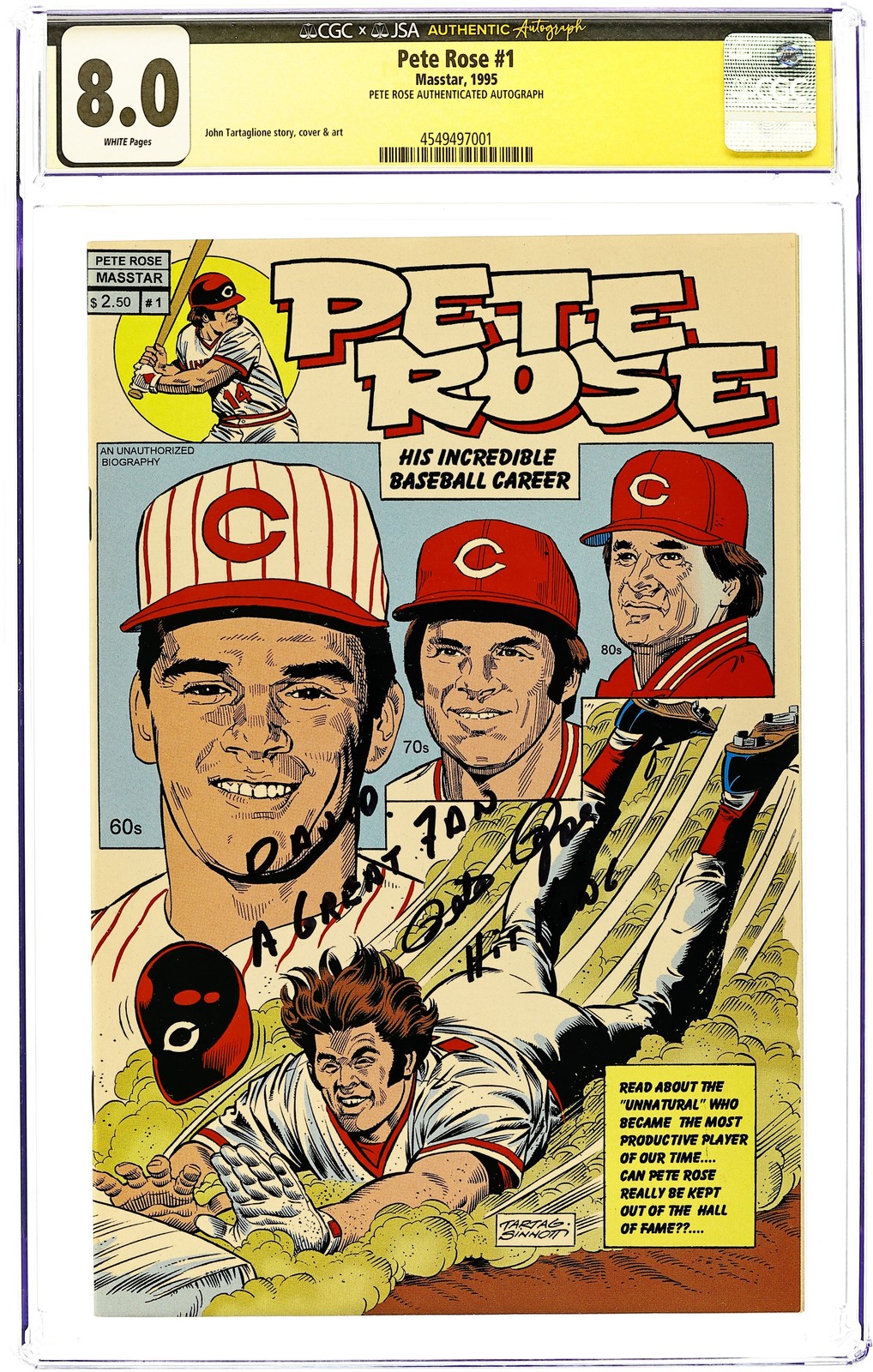 Pete Rose #1 CGC 8.0 JSA 1995 4549497001