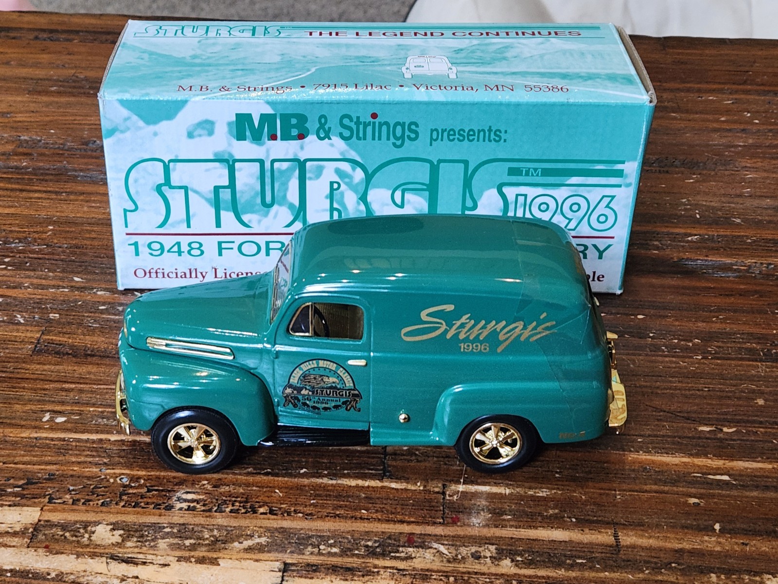 STURGIS #4 1948 FORD PANEL DELIVERY 56TH ANNUAL 1996 DIECAST BANK 68007