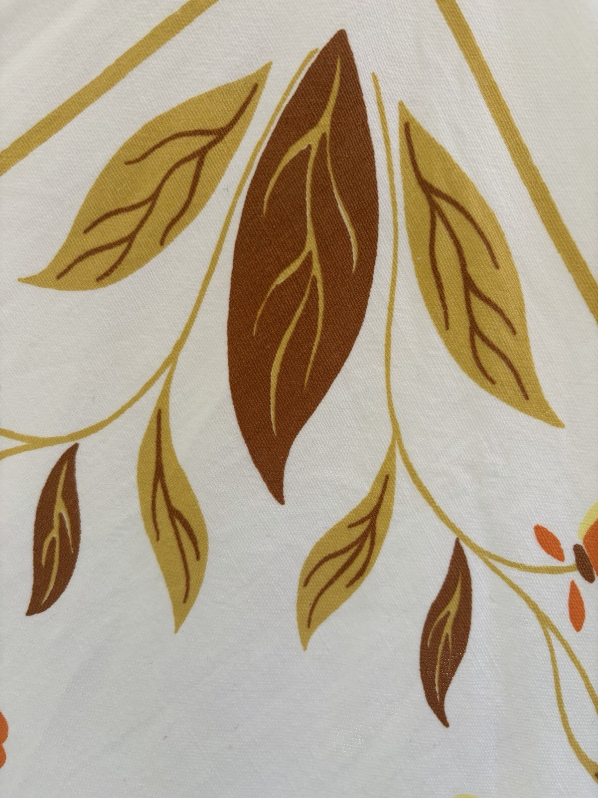 Vtg. TAGGED Jewel Tea Autumn Leaf Tablecloth 66”x 54” Cotton Pristine