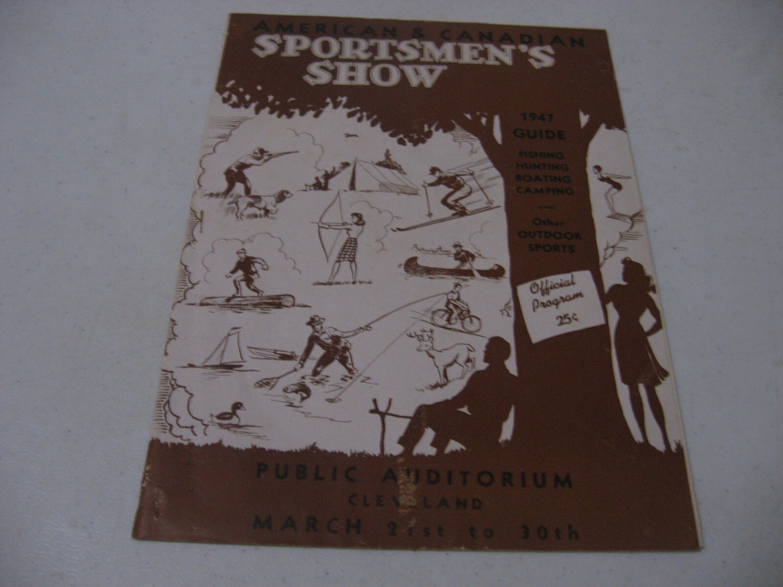 1947 American & Canadian Sportsmen's Show Guide Program Cleveland OH