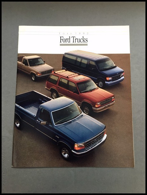 1992 Ford Trucks Ranger F-150 Van Explorer Vintage Sales Brochure Catalog