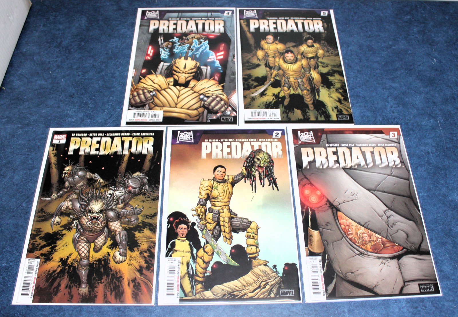PREDATOR (2023) #1 2 3 4 5 1st print COMPLETE set MARVEL COMICS ED BRISSON NM