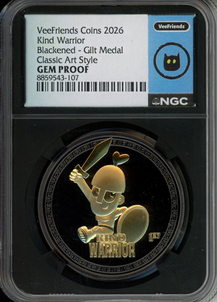 2026 VeeFriends Kind Warrior Blackened Gilt NGC GEM PROOF Classic Art 8859543-10