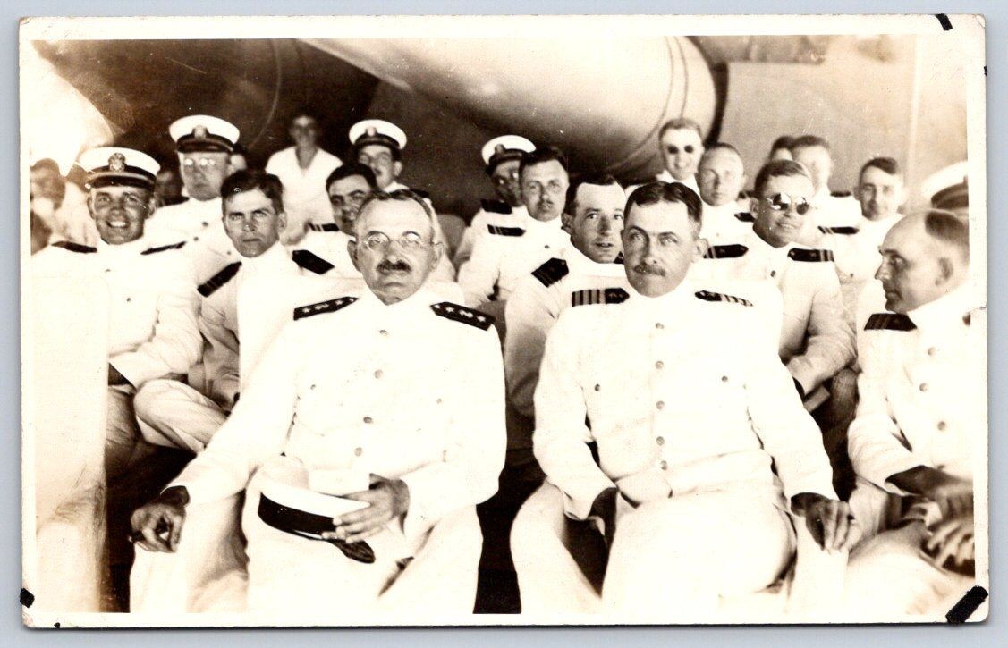 Vintage US Navy Officers Captain Victor Blue Admiral RPPC 1910s