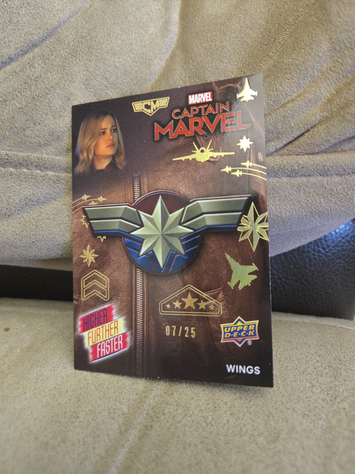 2020 Upper Deck Avengers Endgame Captain Marvel Higher Further Faster Wings /25