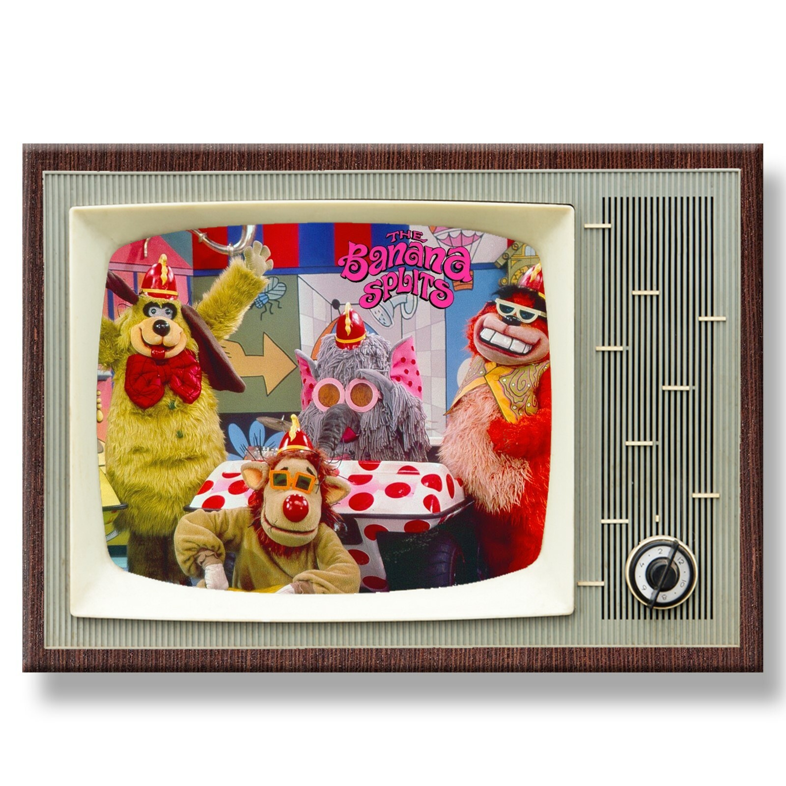 BANANA SPLITS Classic TV 3.5 inches x 2.5 inches Steel Cased FRIDGE MAGNET