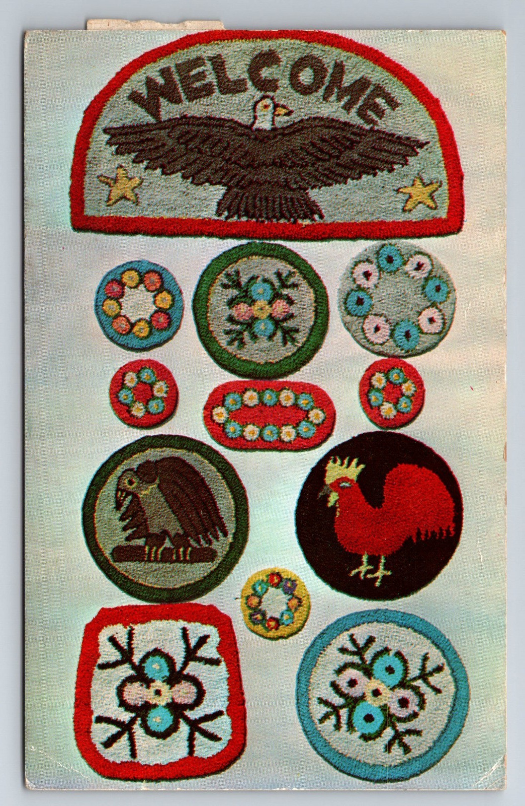 NC, Tryon, Valhalla Hand Weavers, Hand Hooked Mats, Vintage Postcard