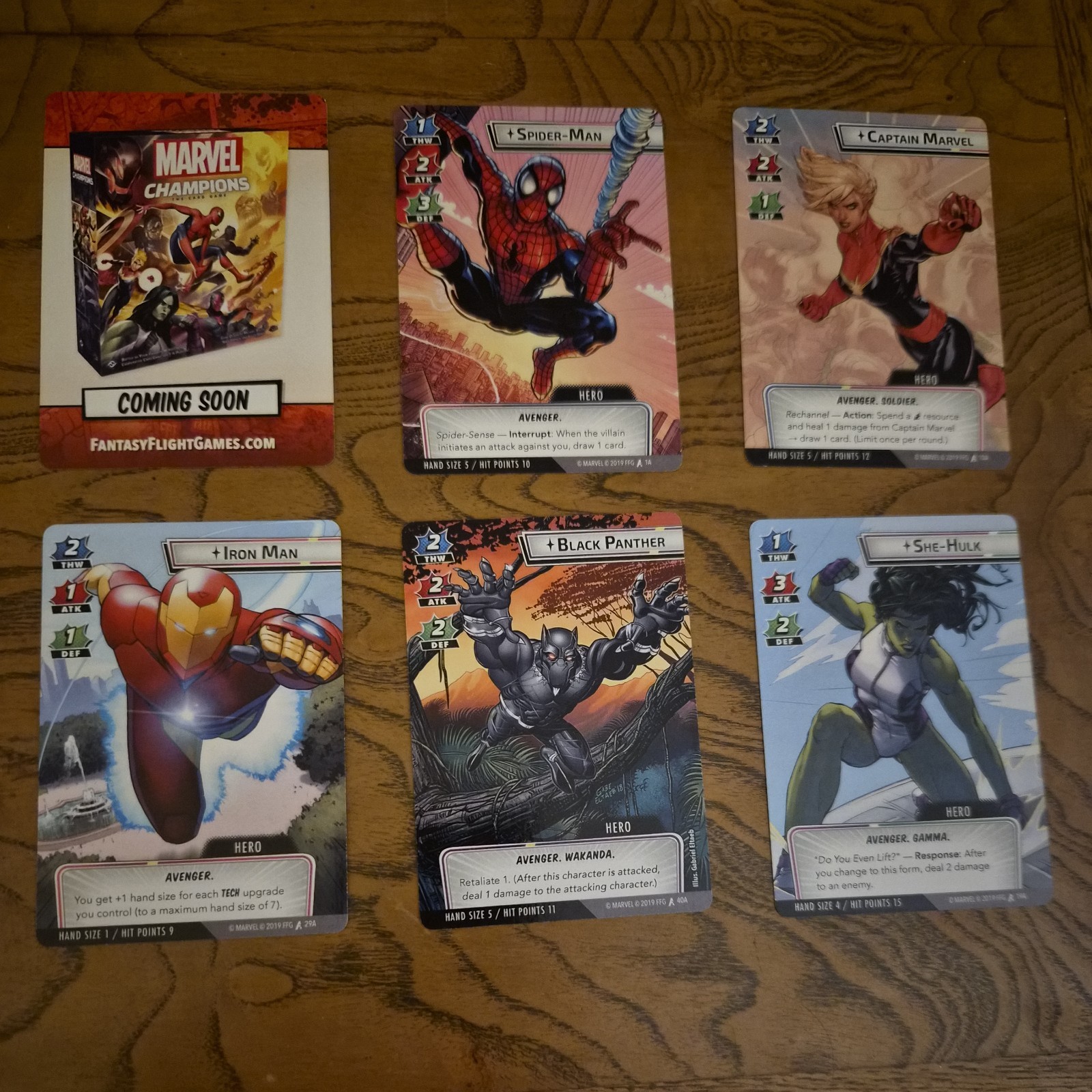 Marvel Champions Alternate Art Core Set Hero Cards Lot Of 5 with Alt Art Events