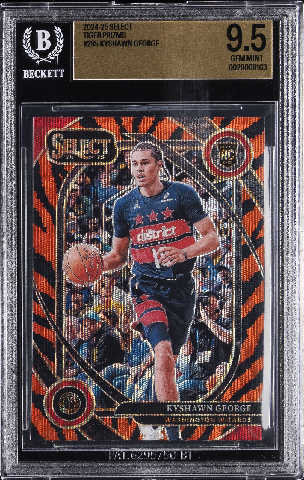 2024-25 SELECT TIGER PRIZM #285 KYSHAWN GEORGE BGS 9.5