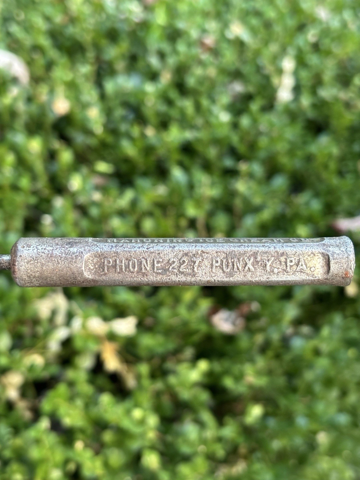 Antique VTG Metal Ice Pick, Punxsutawney PA Mahoning Maid Pure Ice Cream Co 227
