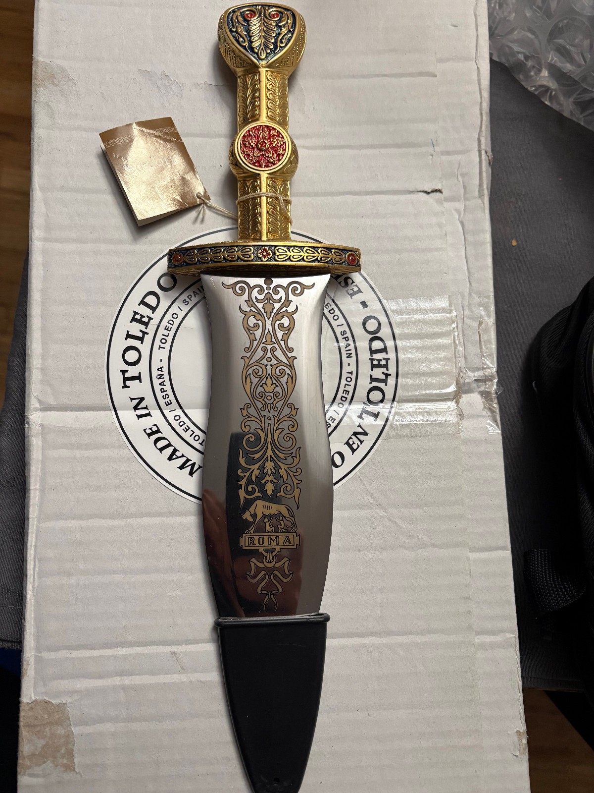 Gold Roman Dagger by Marto of Toledo Spain Pugio 738
