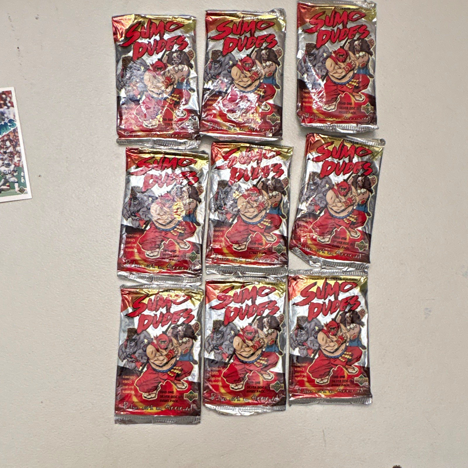 Upper Deck Sumo Dudes 9 Sealed Packs 4 Cards Each Non-Sport Action EN