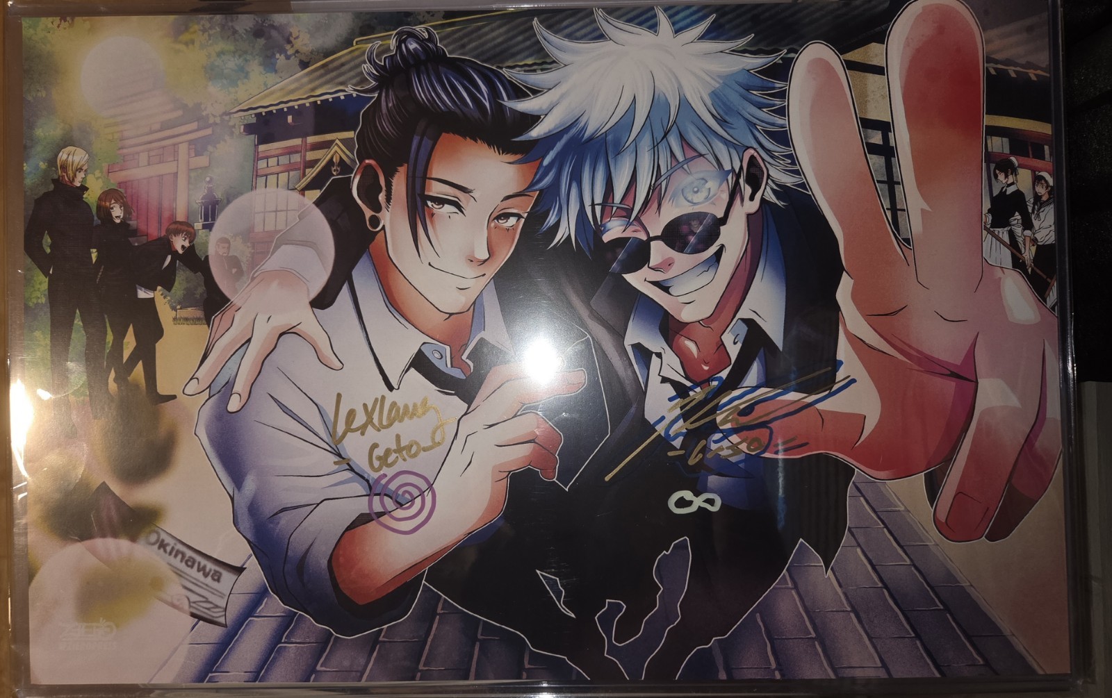 Gojo and Geto Signed Jujutsu Kaisen 11x17 Photo Poster