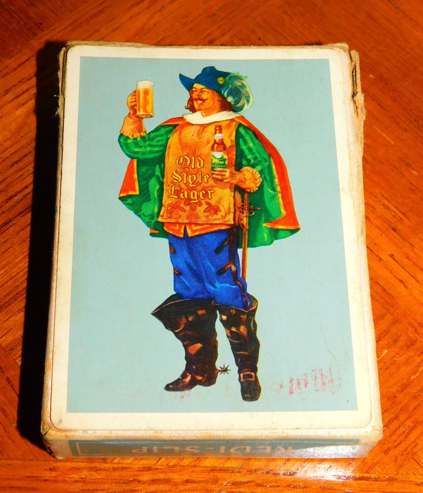 1940s OLD STYLE LAGER BEER Complete Deck of Cards w/ CAVALIER In Box