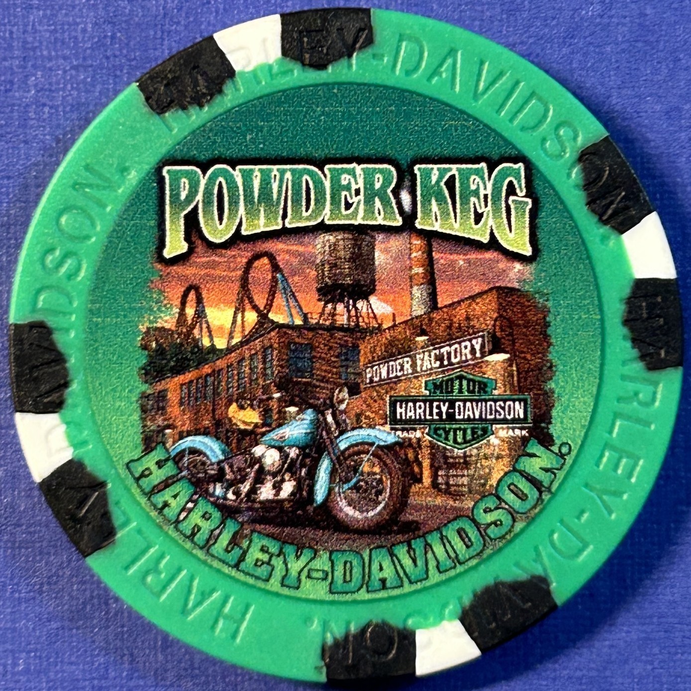 Harley Davidson Wide Print Poker Chip from Powder Keg HD in Mason, Ohio ST PAT'S