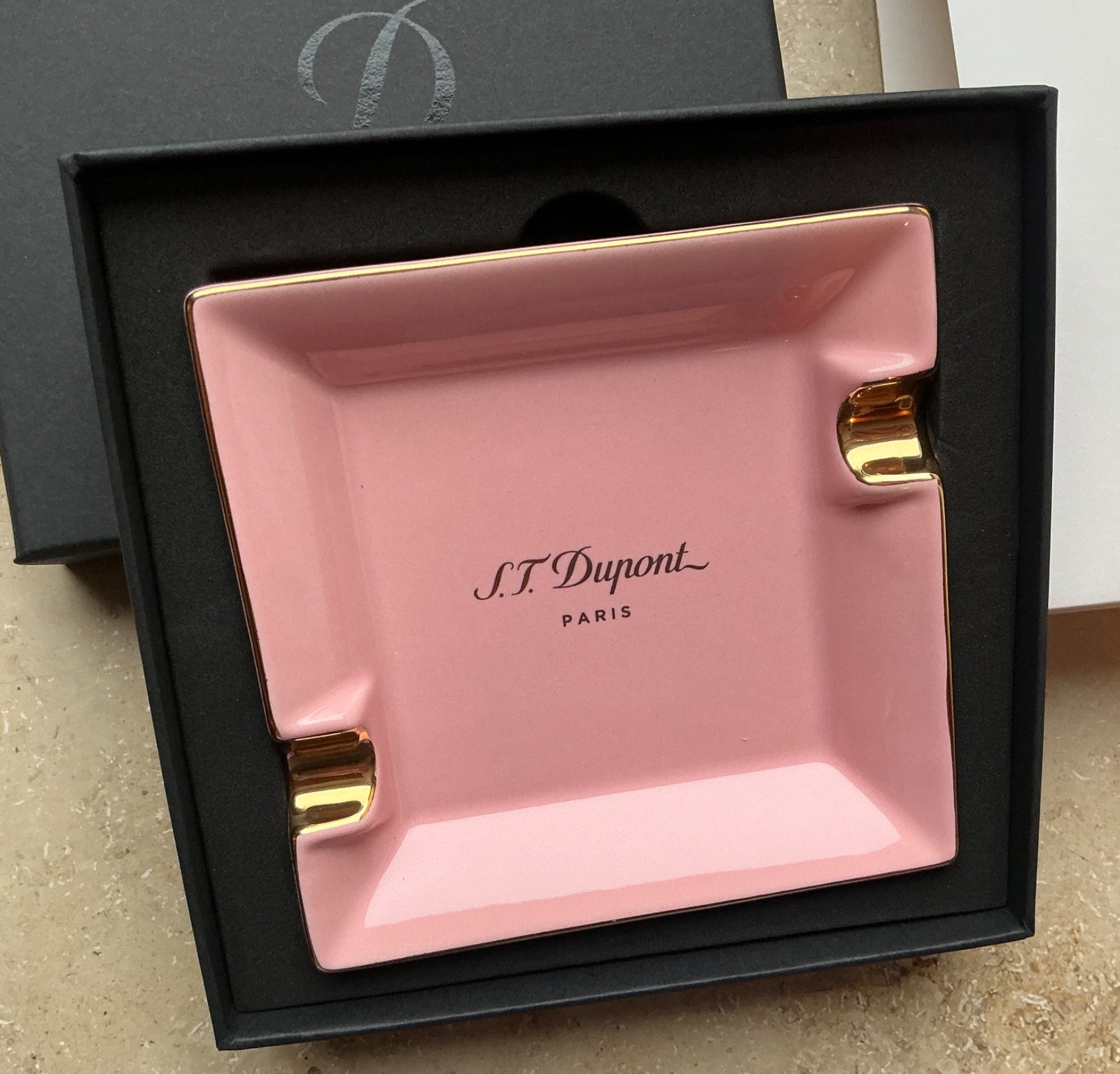SALE S.T. Dupont Ashtray, Baby Pink, Ref. 006278