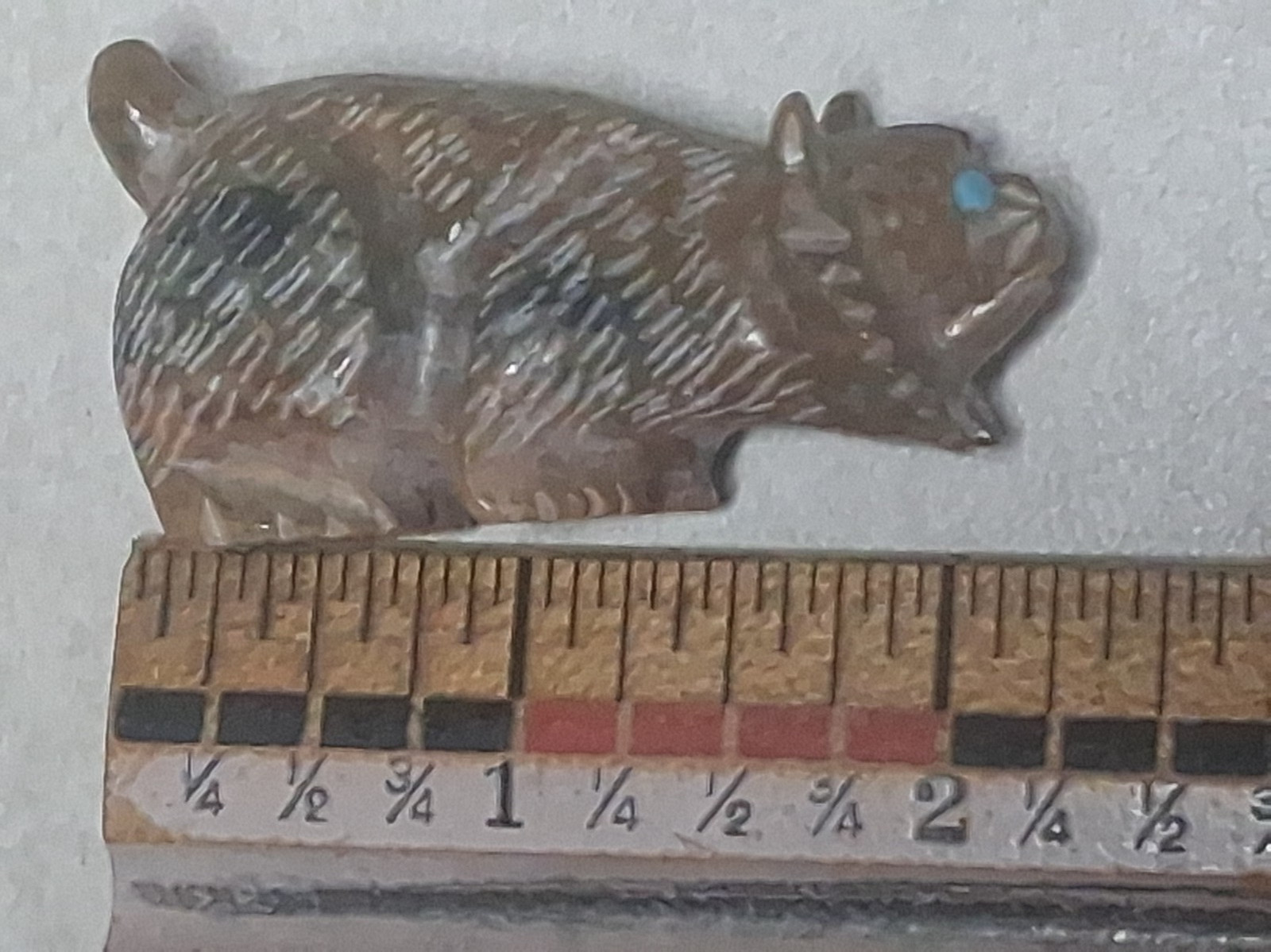 Zuni Fetish Wilfred Cheama Bobcat Carved Picasso Marble Stone