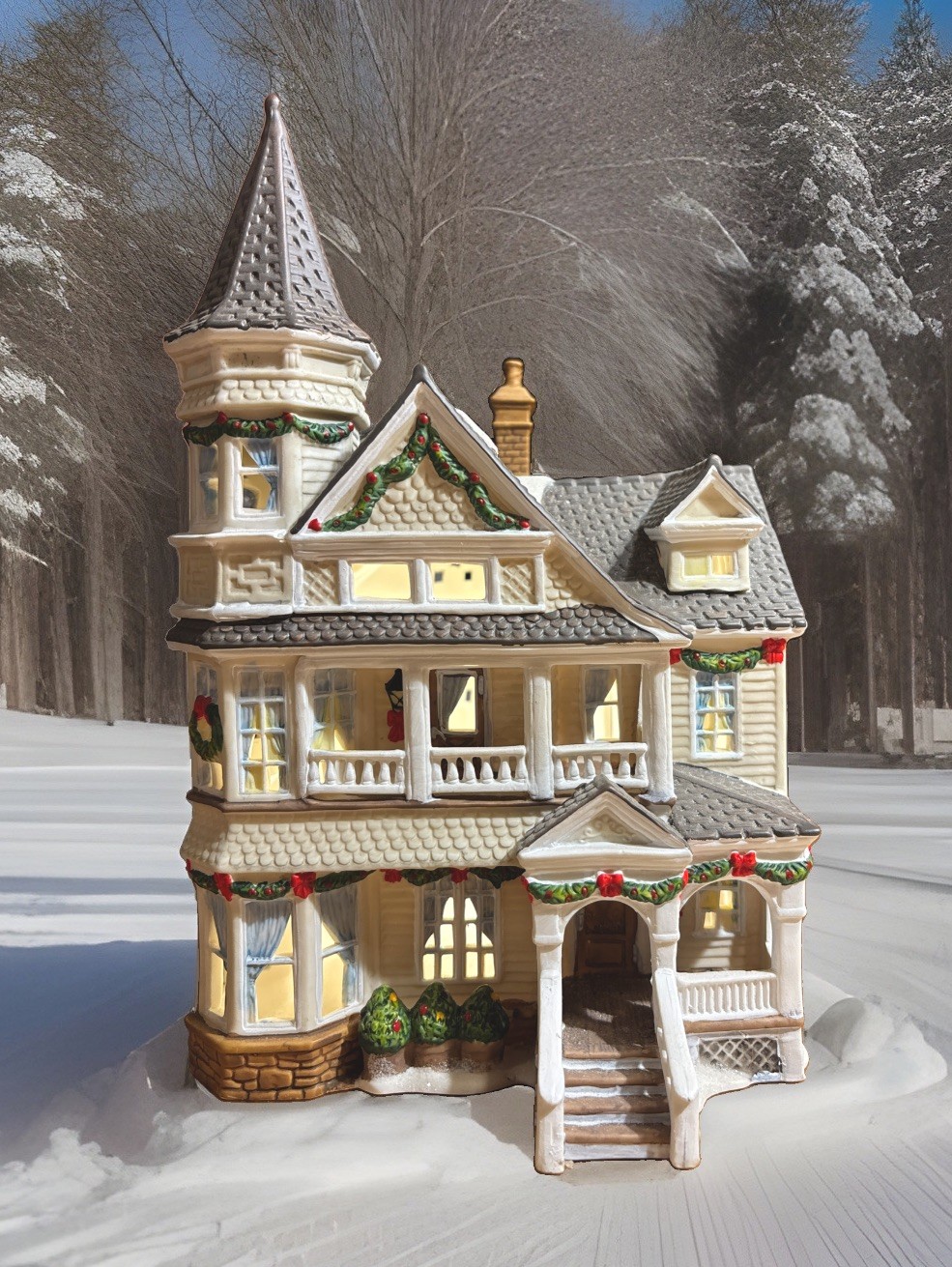 VTG O\'Well Limited Edition Heartland Valley Village Lighted Victorian Mansion