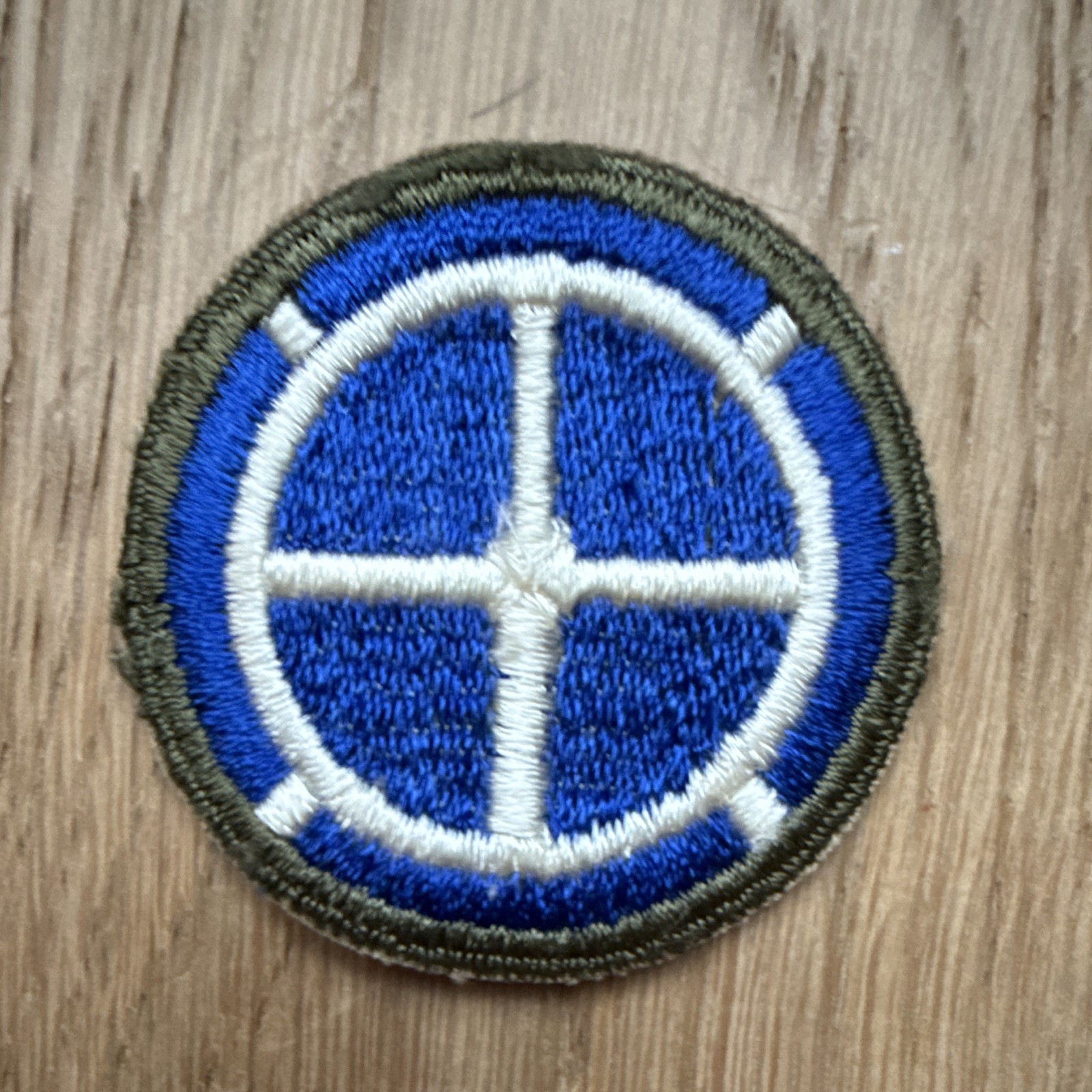 WWII U.S. Army 35th Infantry Division Patch SSI Vintage Cut Edge Blue White