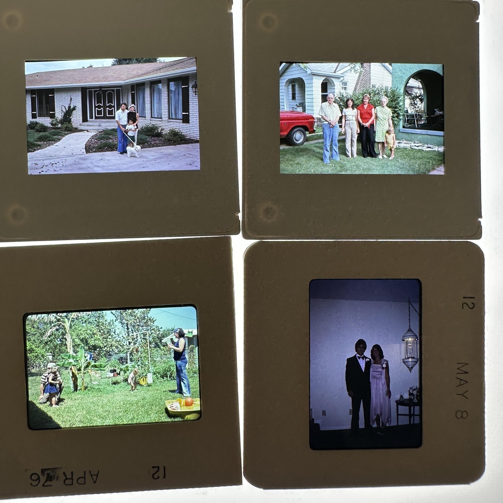 Vintage Family Children Pets 35mm Color Slides Lot 60 Birthdays Holidays 70s