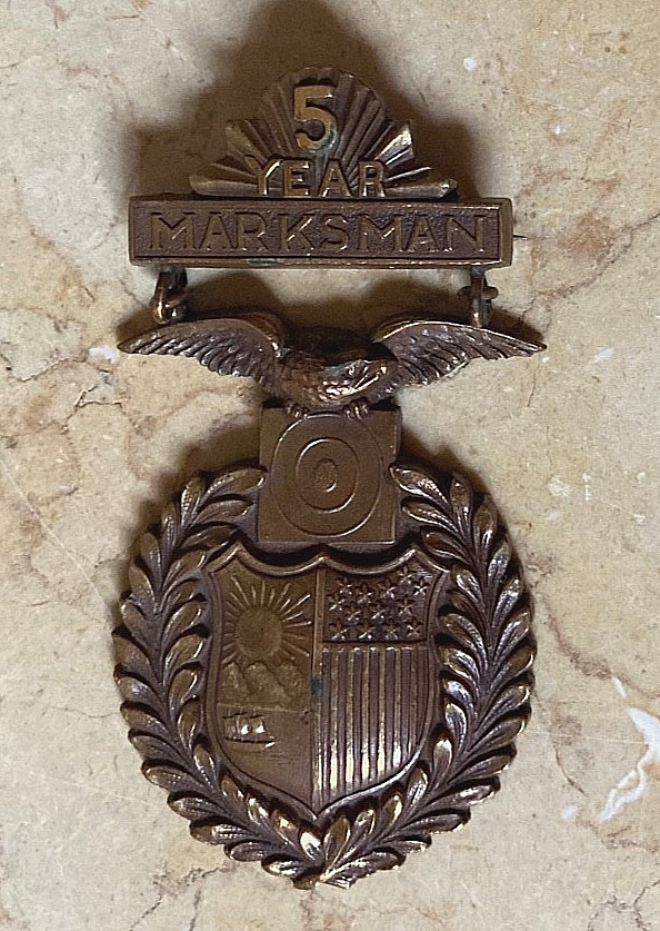 RARE INDIAN WARS NYNG 5-YEAR SMALL ARMS TIFFANY & Co. 1893-1897 SHOOTING MEDAL