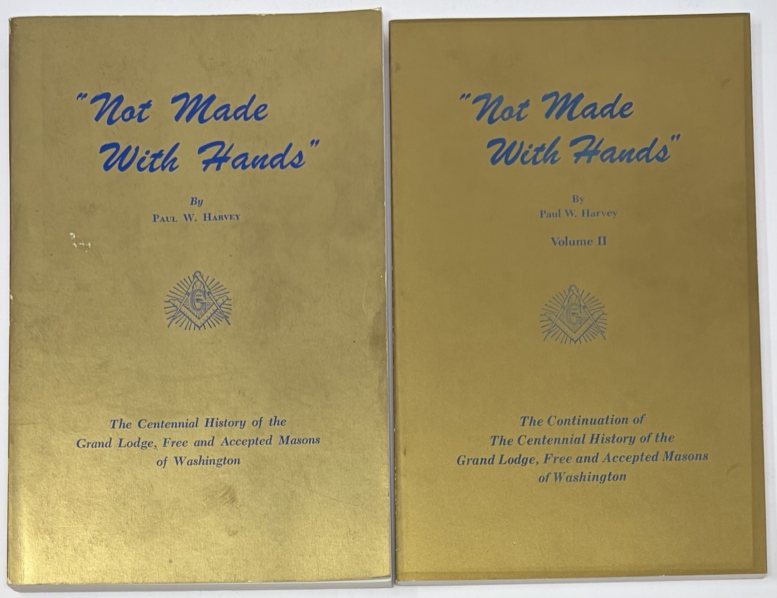 Not Made With Hands Paul Harvey 1958 Masonic History Washington Alaska 2 Books