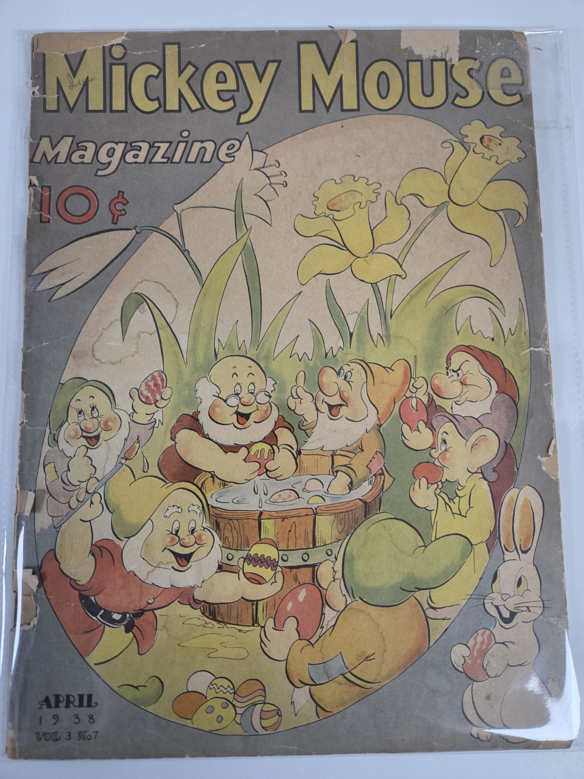 RARE Mickey Mouse Magazine April 1938 Vol 3 No 7 Easter Dwarfs AS IS COMMENTS