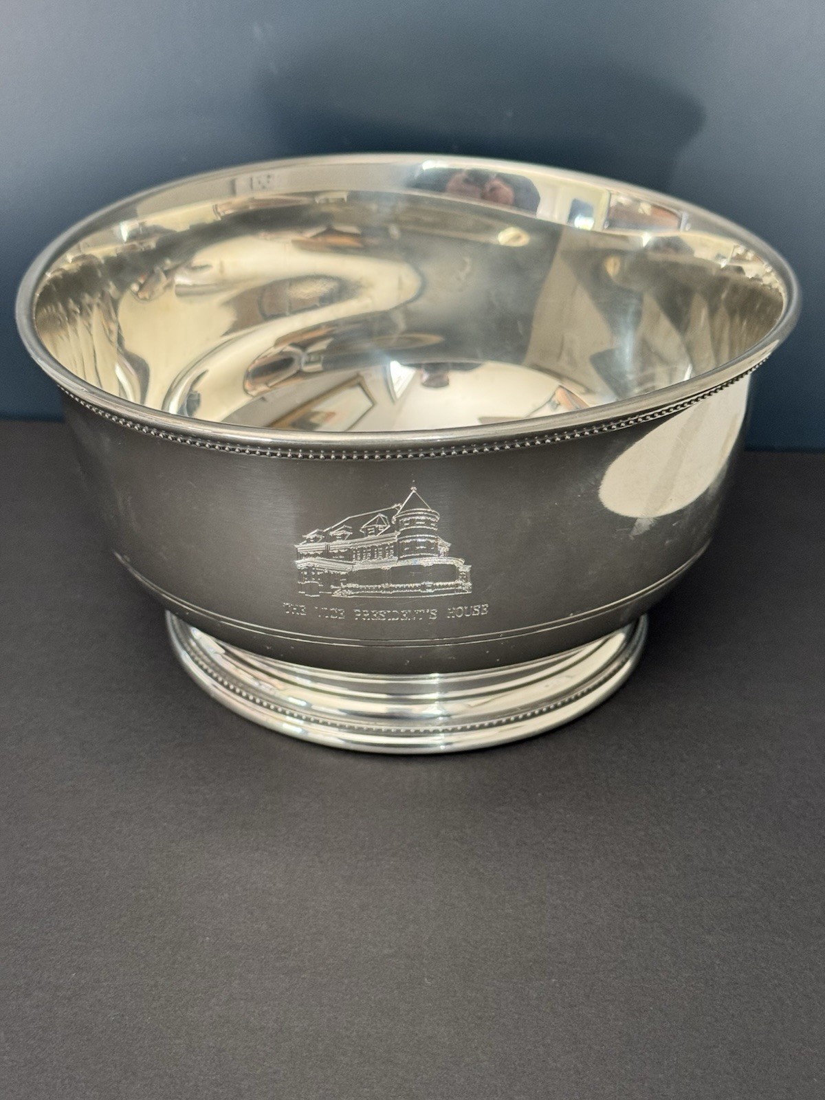 Vintage Salisbury Pewter Vice President\'s House Bowl Images of America 6.5\