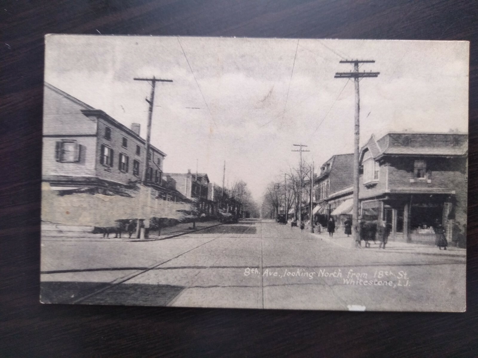  RPPC Photo Postcard 8th avenue 18th Street Whitestone Long island