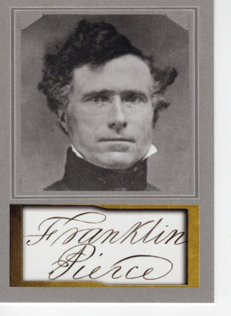 FRANKLIN PIERCE ~  Presidential ACEO Portrait D. Gordon Facs Auto  * NM+ #14