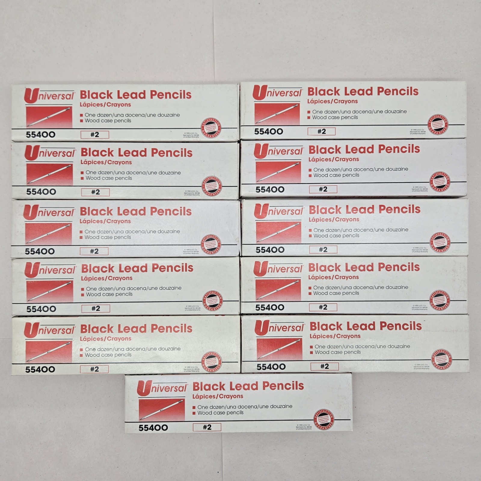 11 Vtg Universal Black Lead Pencils Full Boxes 