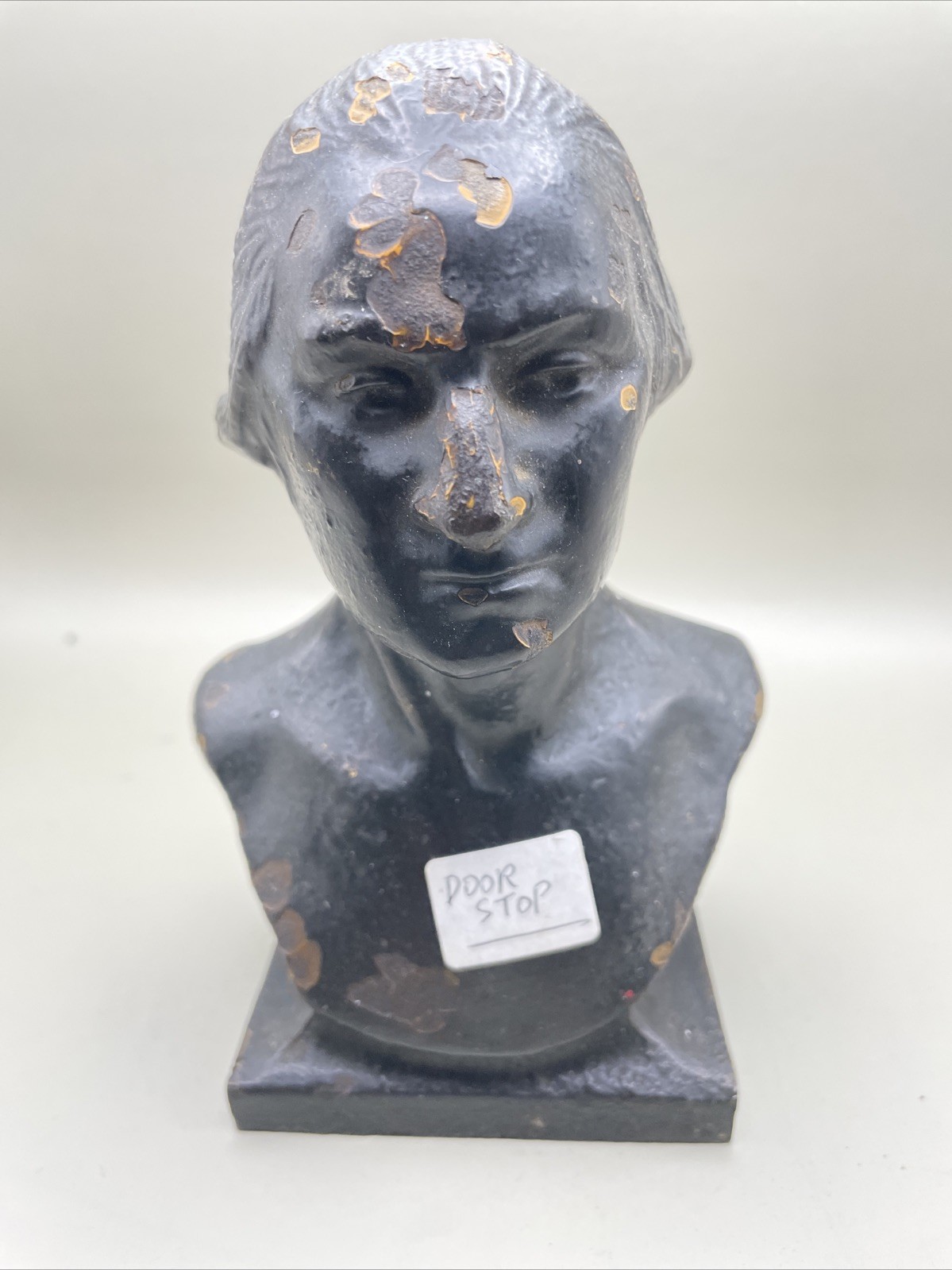 VTG Brass Bronze Bust of GEORGE WASHINGTON Door Stop /Statue Bookend 4.5LB