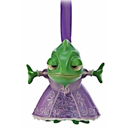 Disney Store Tangled Pascal Chameleon In Rapunzel Dress Sketchbook Ornament NEW