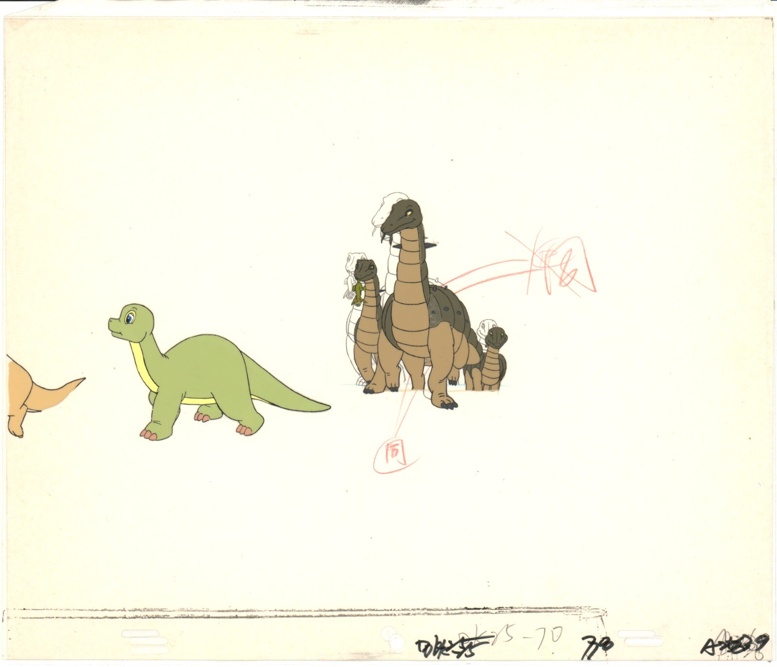 2 Dink the Little Dinosaur Animation Cels Ruby Spears 1989-91 C922-24