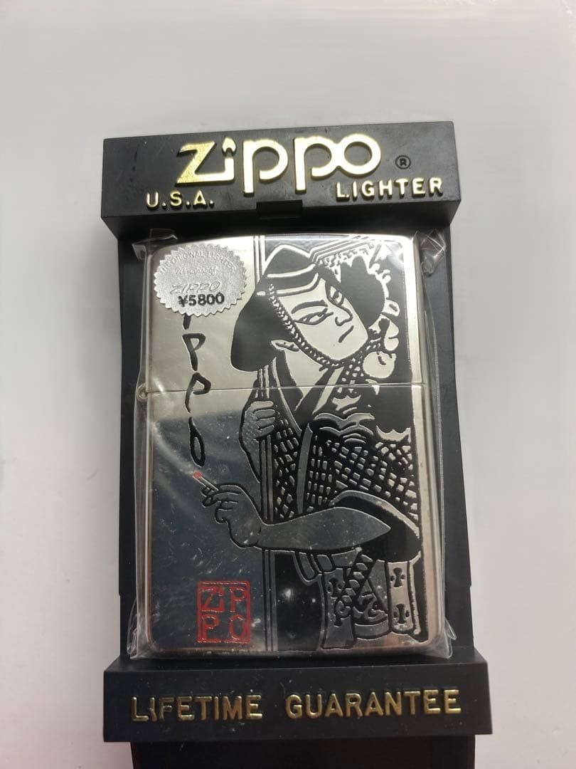 Vintage Zippo 1994 Japan Limited “Kabuki Benkei” with Edo-Period Ukiyo-e Design