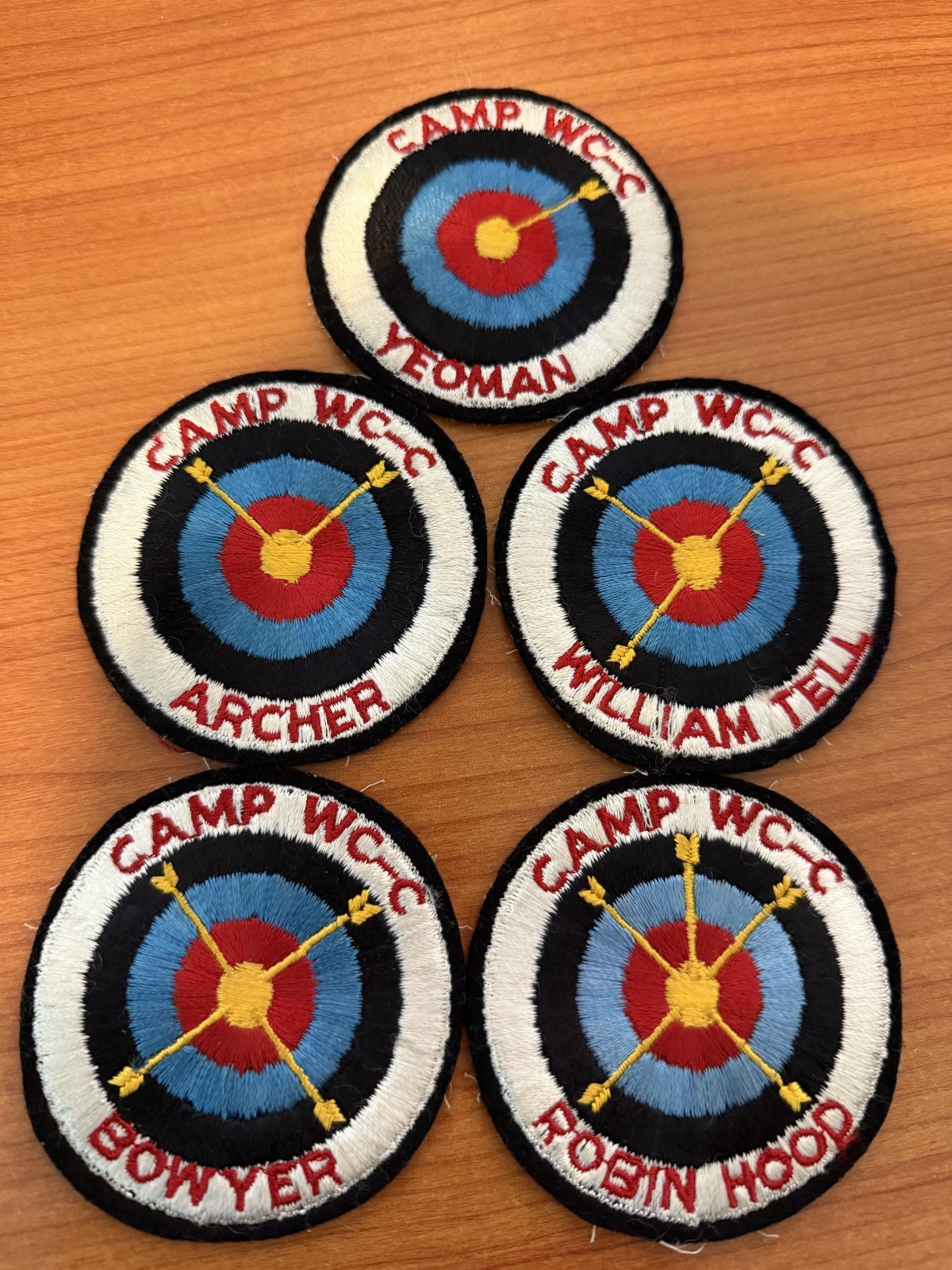 Rare Vintage 50s CAMP WC-C Western Colorado Council Camps BSA Archery Award Set