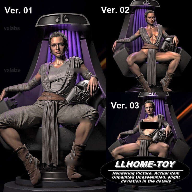 1/6 31cm Rey 3D Printing Figure Model Kit Unpainted Unassembled GK gift