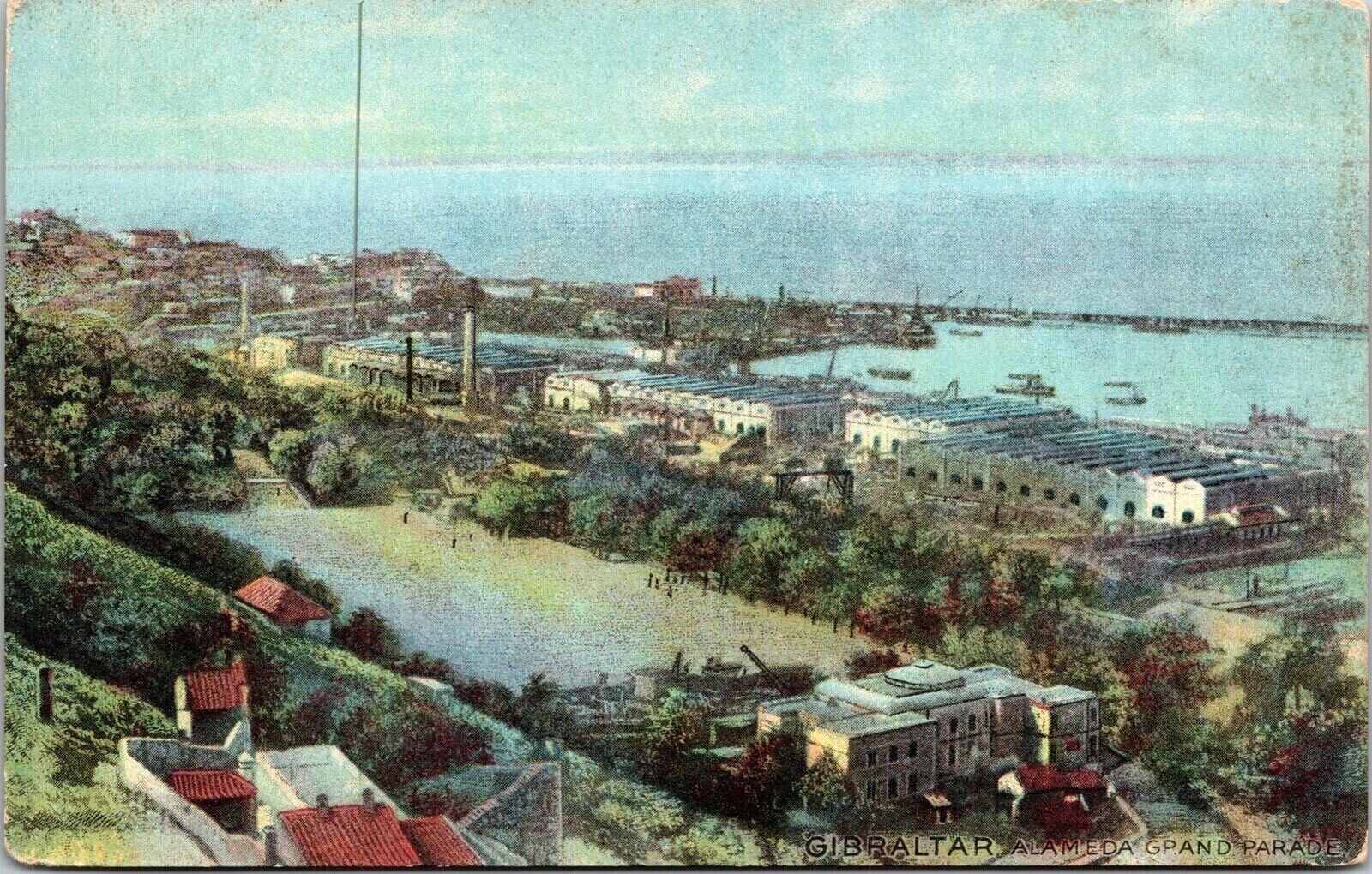 Gibraltar Alameda Grand Parade Antique Postcard DB UNP Unused New Jersey NJ
