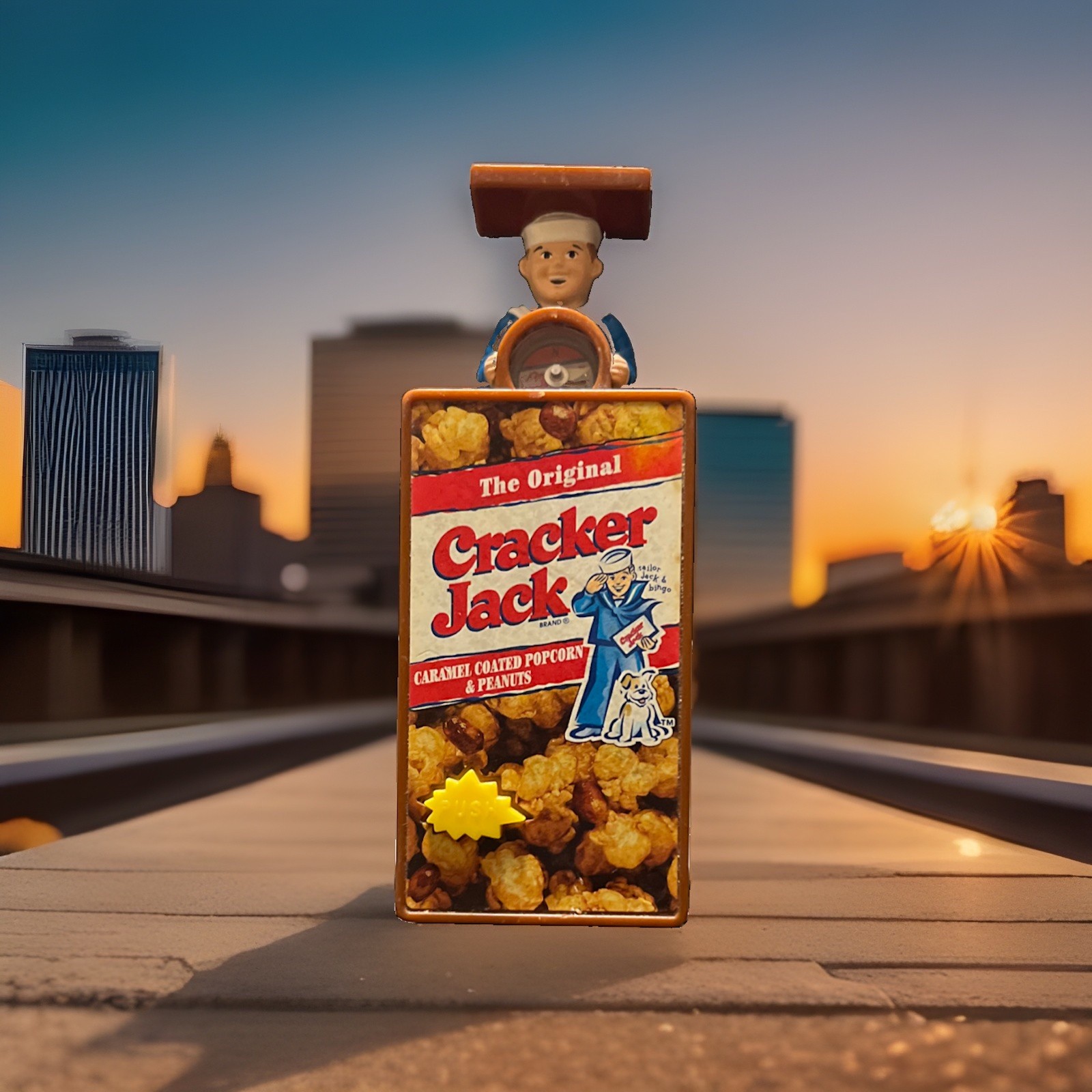 Vintage 1999 Cracker Jack Prize Pop Up Compass Sailor Subway Kids Meal