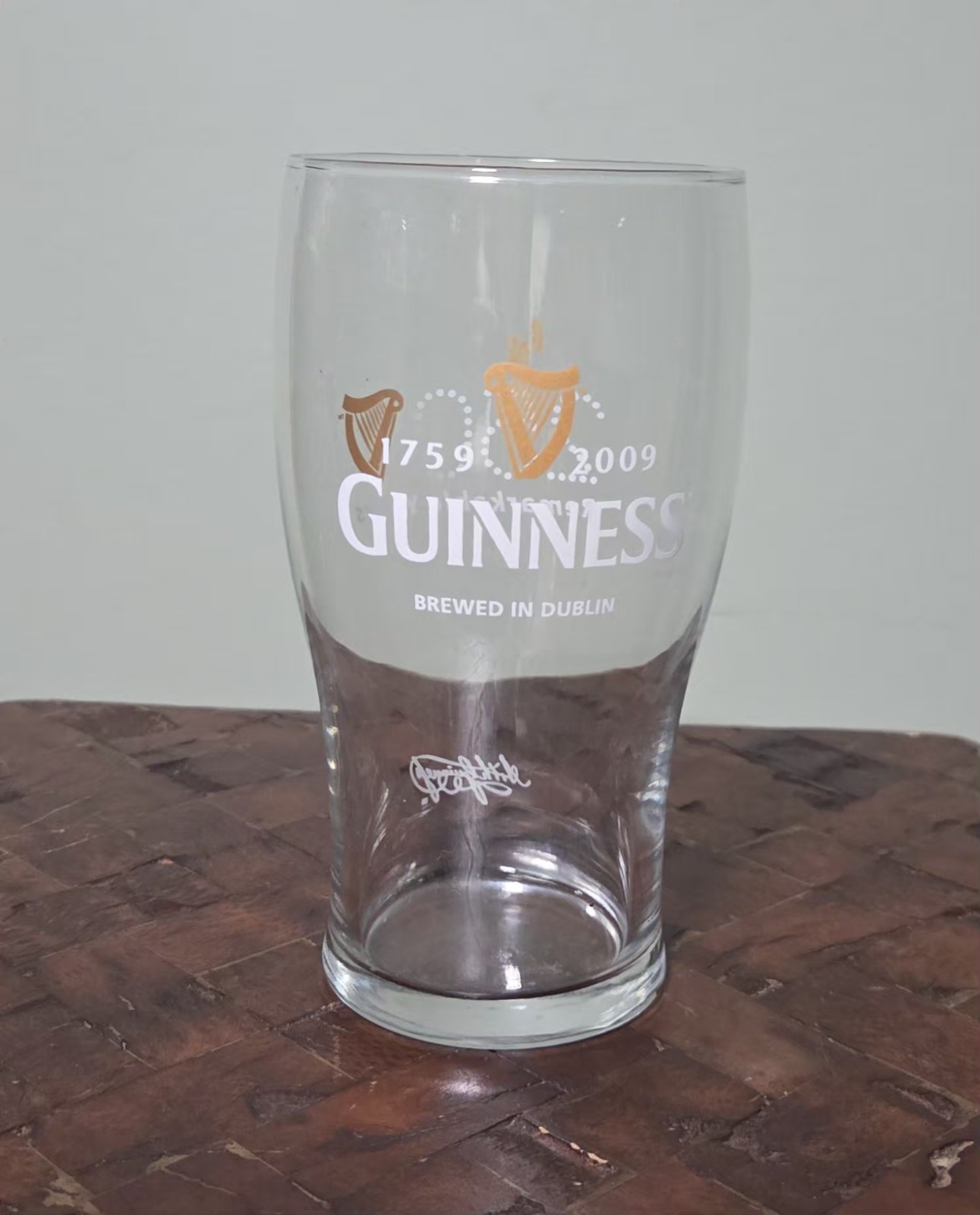Guinness Tulip 250 Remarkable Years Beer Glass Dublin Ireland 