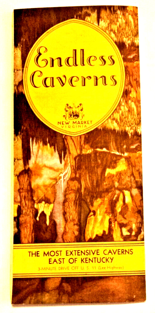 1927 Endless Caverns Brochure CAVE Electric Illumination-Photos-New Market VA