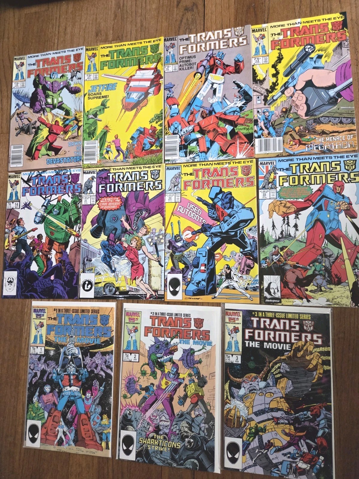 1980\'s Marvel Comic Lot Transformers Movie #1 More