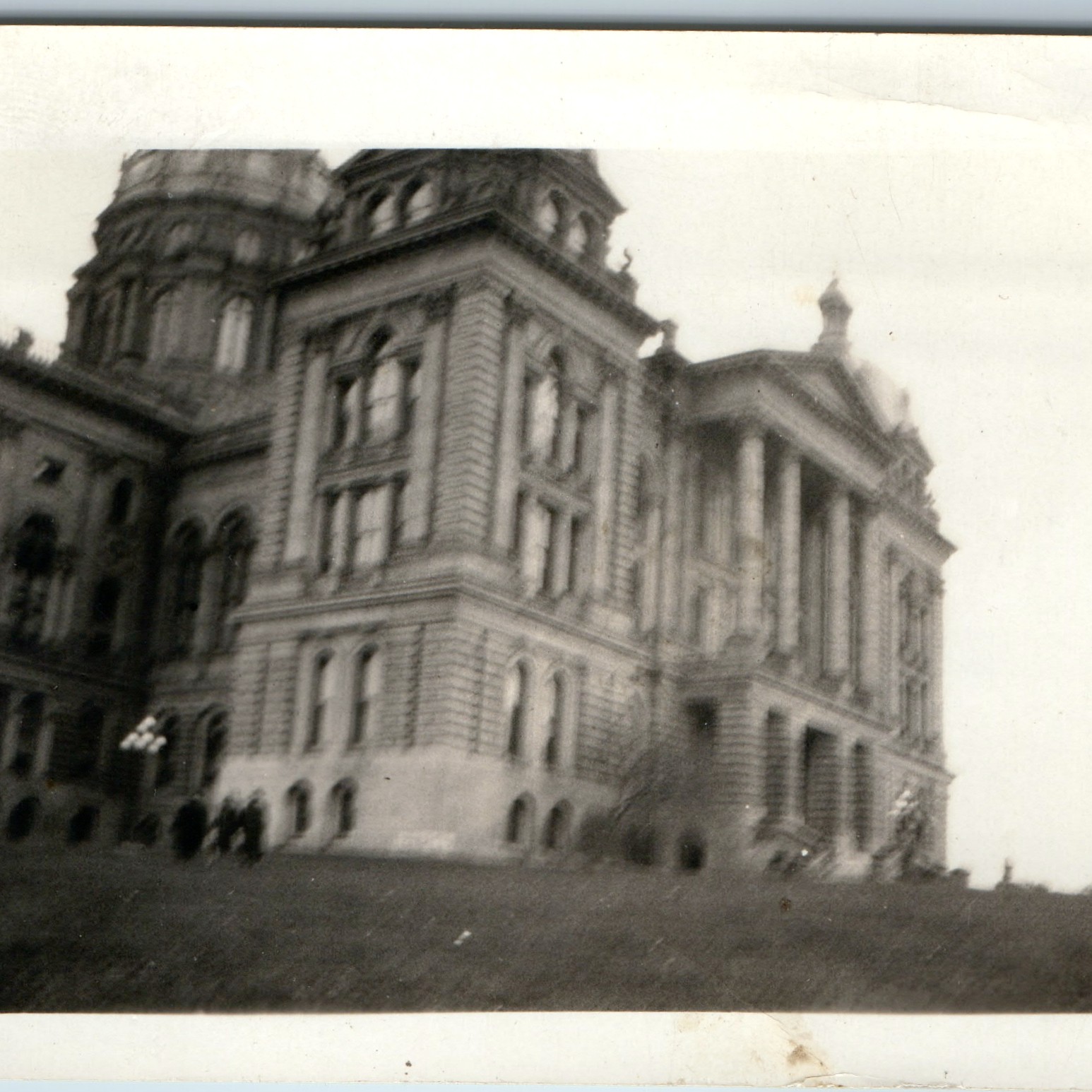 c1930s Iowa Capitol Courthouse County Building Snapshot Real Photo Architecture