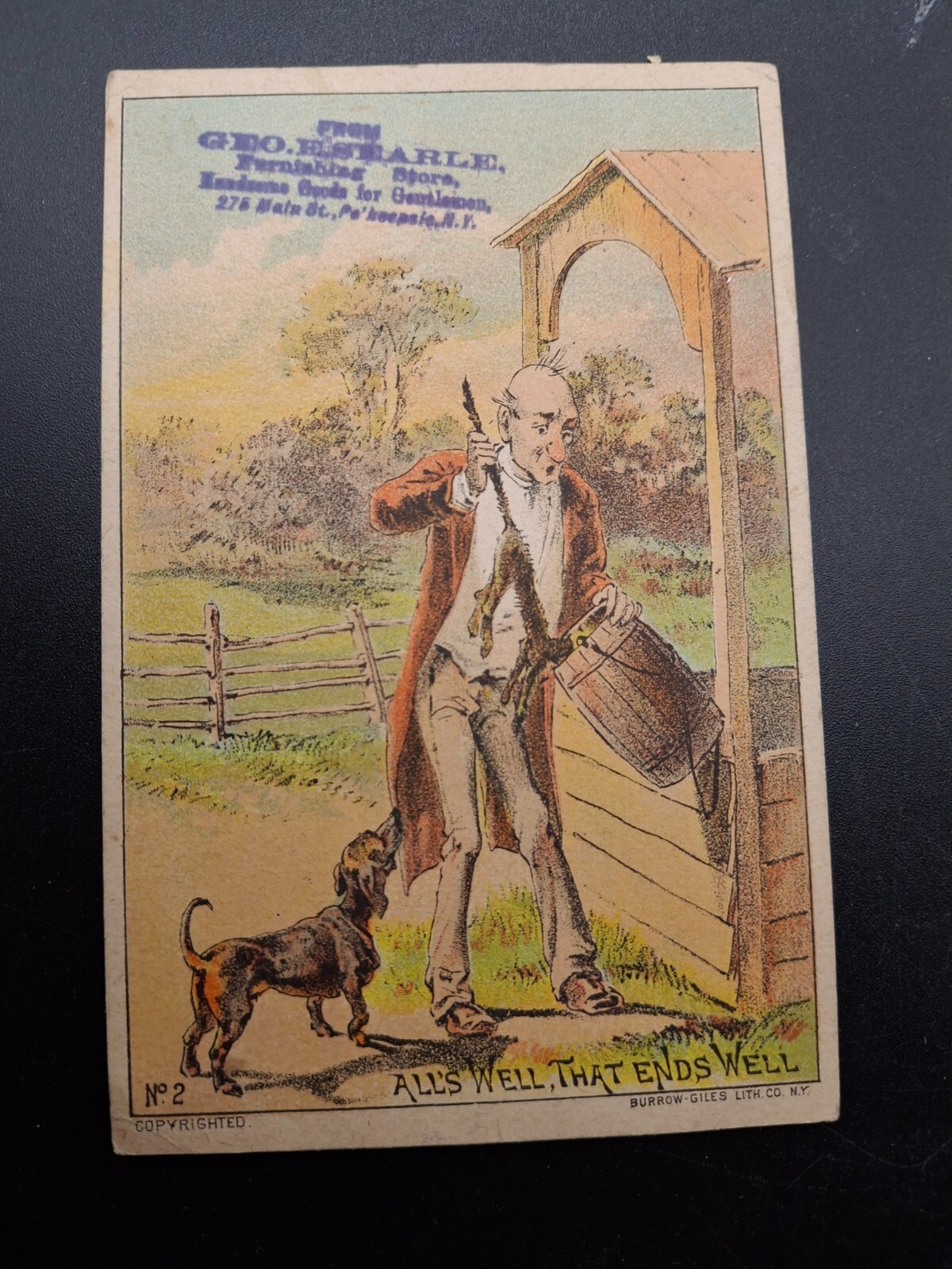 Poughkeepsie NY Victorian Trade Card