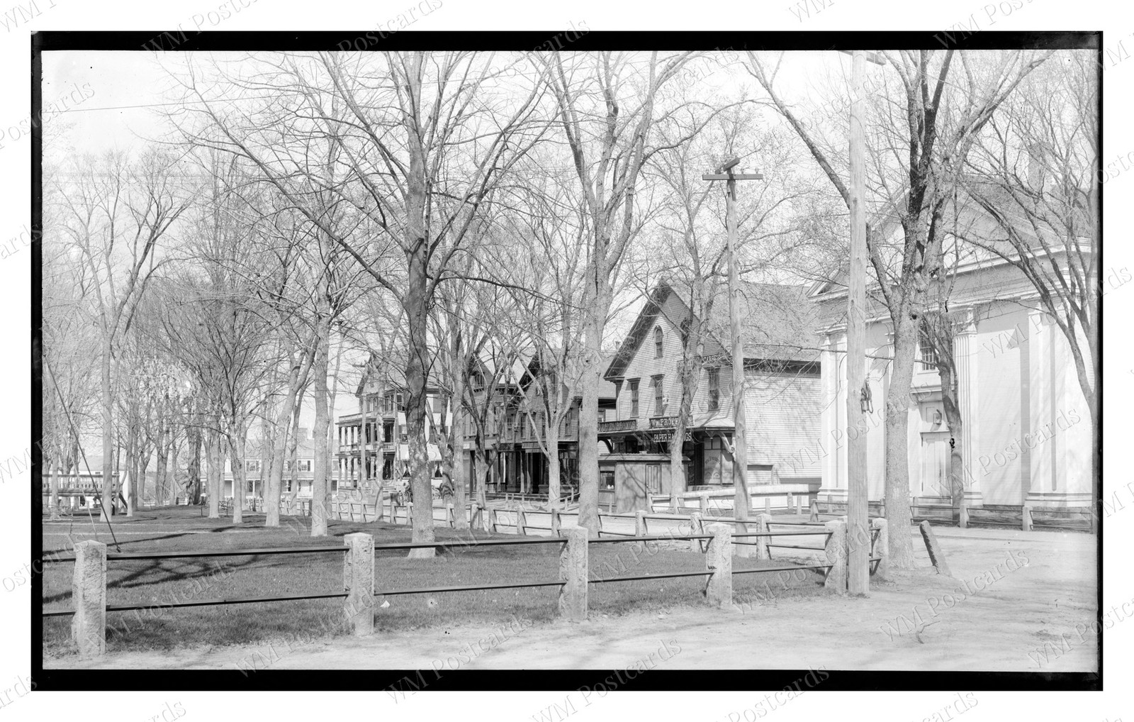Bridgewater Massachusetts 1890 Central Square Town Hall Standard Postcard